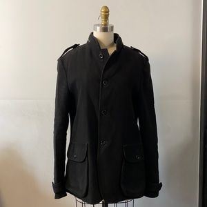 John Varvatos Wool Officers Epaulette Jacket